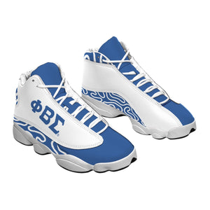 Phi Beta Sigma Men's Curved Basketball Shoes With Thick Soles