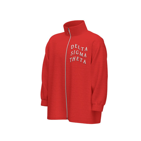 Image of Delta Sigma Theta Stand Collar Zipped Jacket