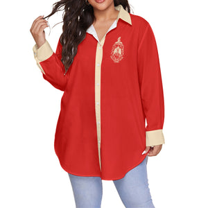 Delta Sigma Theta Shirt With Long Sleeve (Plus Size)