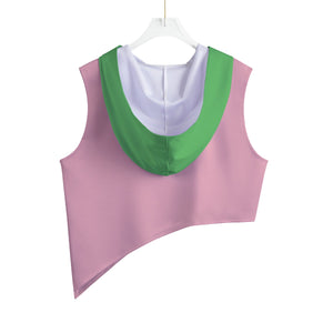 Alpha Kappa Alpha Sleeveless Irregular Hem Pullover Hoodie