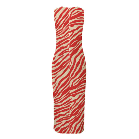 Image of Delta Sigma Theta Beach Perspective Chiffon Sleeveless Dress