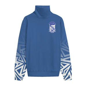 Phi Beta Sigma All-Over Print Unisex Turtleneck Knitted Fleece Sweater