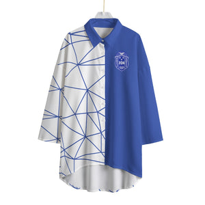 Zeta Phi Beta Chiffon Shirt With Elbow Sleeve