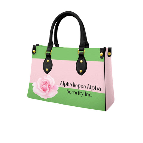 Image of Alpha Kappa Alpha Tote Bag With Black Handle