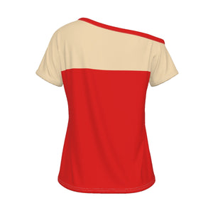 Delta Sigma Theta Off-Shoulder T-shirt