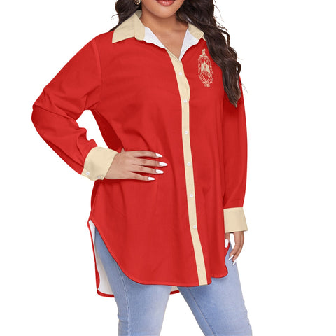 Image of Delta Sigma Theta Shirt With Long Sleeve (Plus Size)