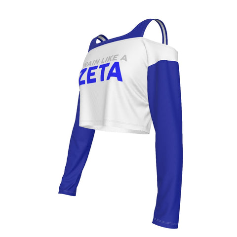 Image of Zeta Phi Beta Cold-shoulder Stitching Cami T-shirt