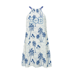 Zeta Phi Beta Halter Dress | Rayon