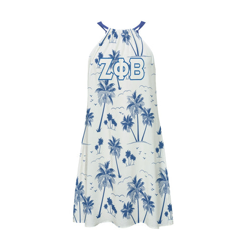 Image of Zeta Phi Beta Halter Dress | Rayon