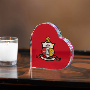 Kappa Alpha Psi Heart Shaped Acrylic Desktop Ornament