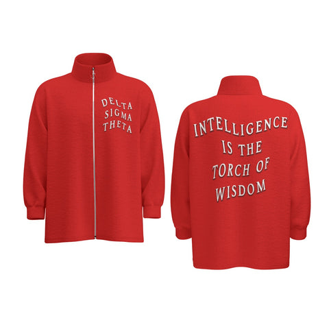 Image of Delta Sigma Theta Stand Collar Zipped Jacket