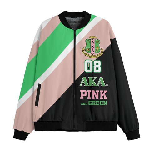 Image of Alpha Kappa Alpha Fleece Bomber Jacket