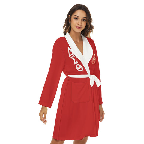 Image of Delta Sigma Theta All-Over Print Women's Robe