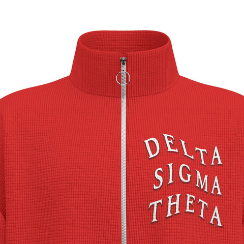 Image of Delta Sigma Theta Stand Collar Zipped Jacket