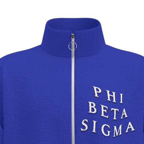 Image of Phi Beta Sigma Stand Collar Zipped Jacket