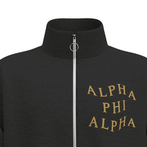 Image of Alpha Phi Alpha Stand Collar Zipped Jacket