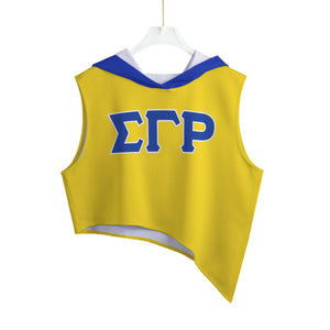 Sigma Gamma Rho Sleeveless Irregular Hem Pullover Hoodie