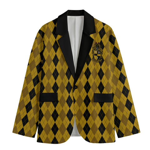 Image of Alpha Phi Alpha Casual Flat Lapel Collar Blazer