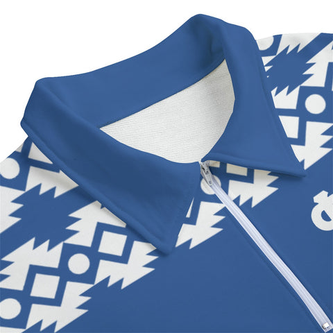 Image of Phi Beta Sigma All-Over Print Unisex Lapel Sweatshirt | 310GSM Cotton