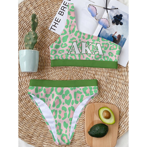 Image of Alpha Kappa Alpha Bikini With Single Shoulder