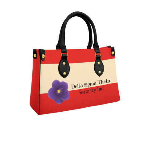 Image of Delta Sigma Theta Tote Bag With Black Handle