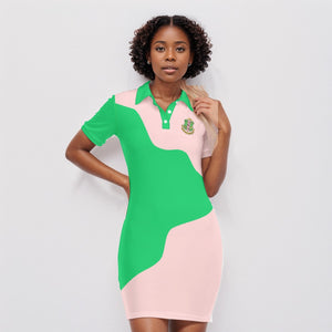 Alpha Kappa Alpha Polo Collar Dress