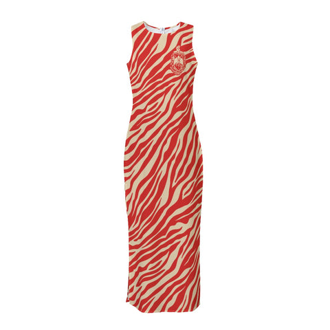 Image of Delta Sigma Theta Beach Perspective Chiffon Sleeveless Dress