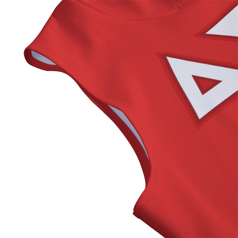 Image of Delta Sigma Theta Sleeveless Irregular Hem Pullover Hoodie