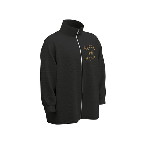 Image of Alpha Phi Alpha Stand Collar Zipped Jacket