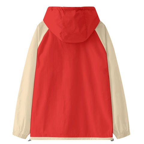 Image of Delta Sigma Theta Raglan Sleeve Windbreaker With Zipper Closure And Velcro