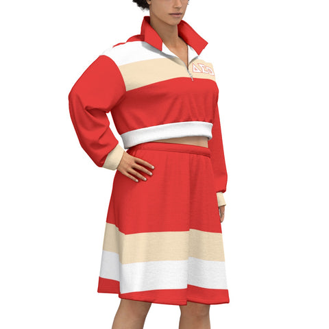 Image of Delta Sigma Theta Cropped And Skirt Set