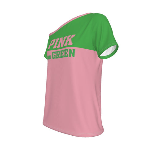 Image of Alpha Kappa Alpha Off-Shoulder T-shirt