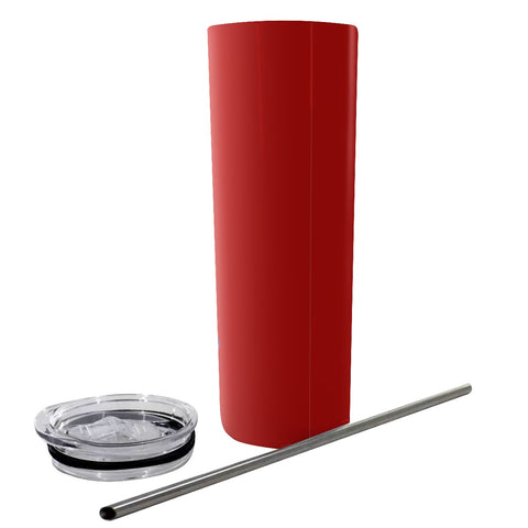 Image of Delta Sigma Theta Glitter Tumbler With Stainless Steel Straw 20oz