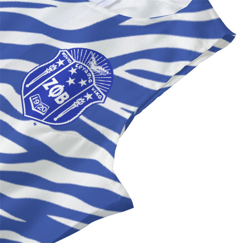 Image of Zeta Phi Beta Beach Perspective Chiffon Sleeveless Dress