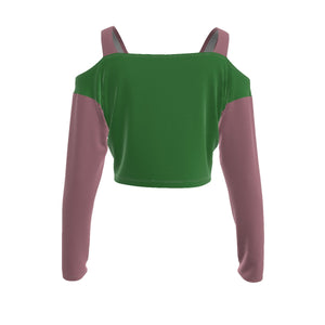 Alpha Kappa Alpha Cold-shoulder Stitching Cami T-shirt