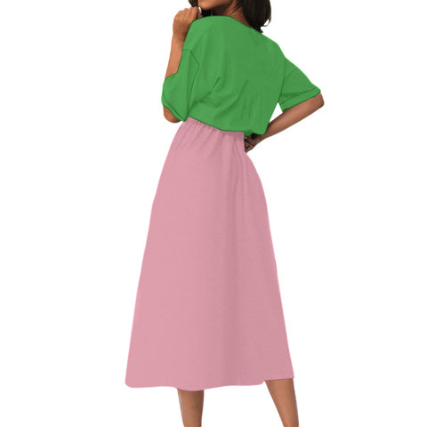 Image of Alpha Kappa Alpha Elastic Waist Dress