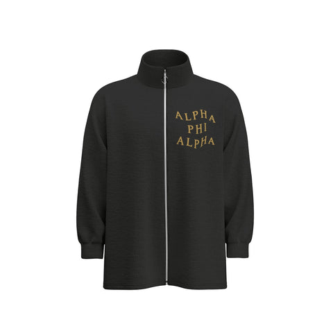 Image of Alpha Phi Alpha Stand Collar Zipped Jacket