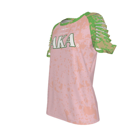 Image of Alpha Kappa Alpha Ripped T-Shirt