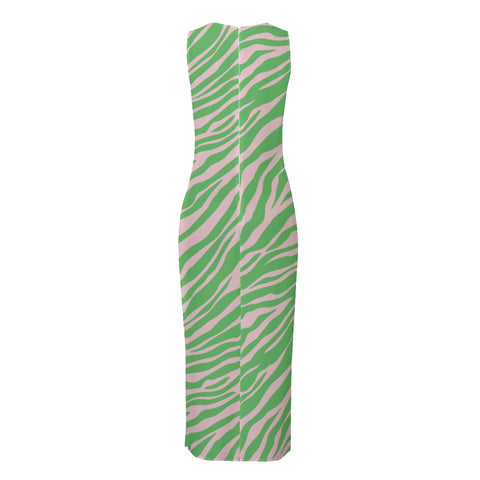 Image of Alpha Kappa Alpha Beach Perspective Chiffon Sleeveless Dress