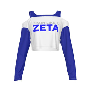 Zeta Phi Beta Cold-shoulder Stitching Cami T-shirt