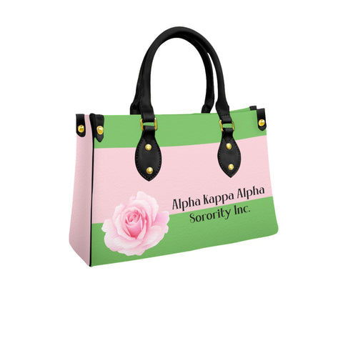 Image of Alpha Kappa Alpha Tote Bag With Black Handle