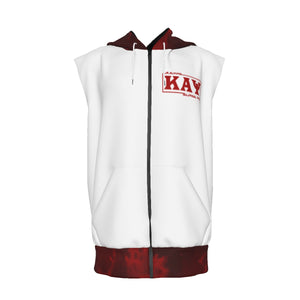 Kappa Alpha Psi bleached Zipper-Up Gym Sleeveless Hoodie