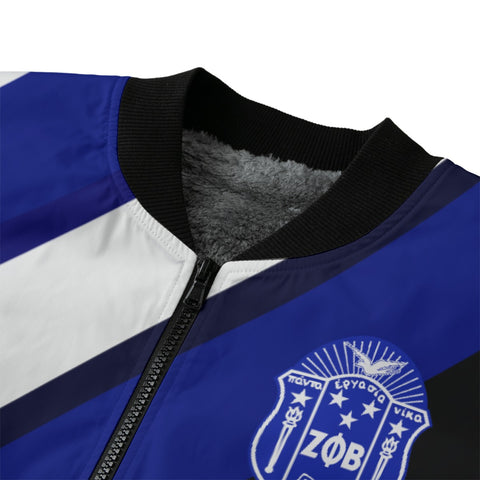 Image of Zeta Phi Beta Fleece Bomber Jacket