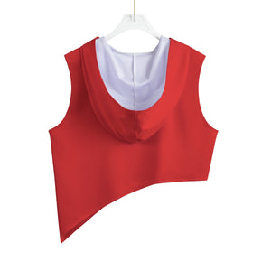 Delta Sigma Theta Sleeveless Irregular Hem Pullover Hoodie