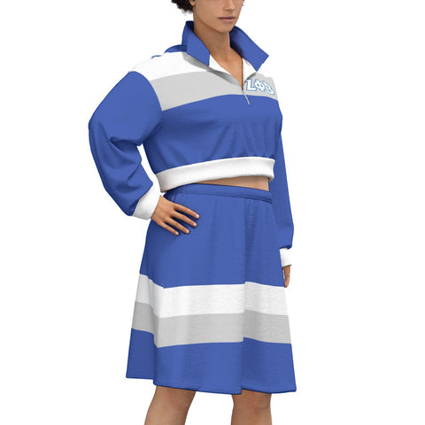 Image of Zeta Phi Beta Cropped And Skirt Set