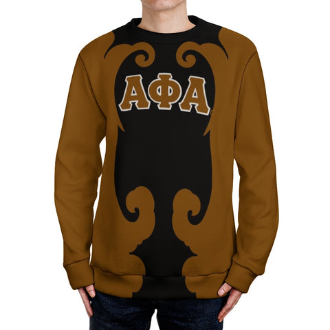 Image of Alpha Phi Alpha Filigree Men's Crew Neck Sweater