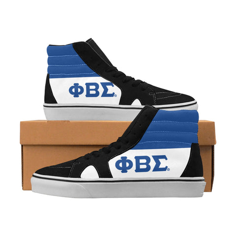 Image of Phi Beta Sigma Men's High Top Canvas Shoes