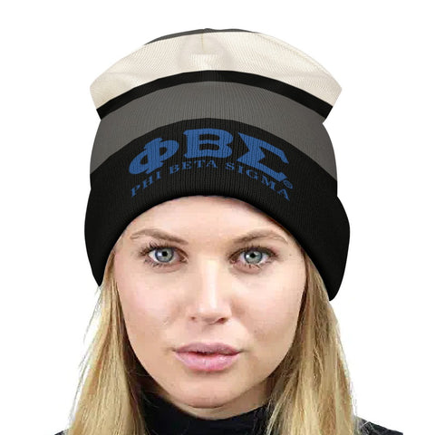 Image of Phi Beta Sigma  Full printed knitted hat