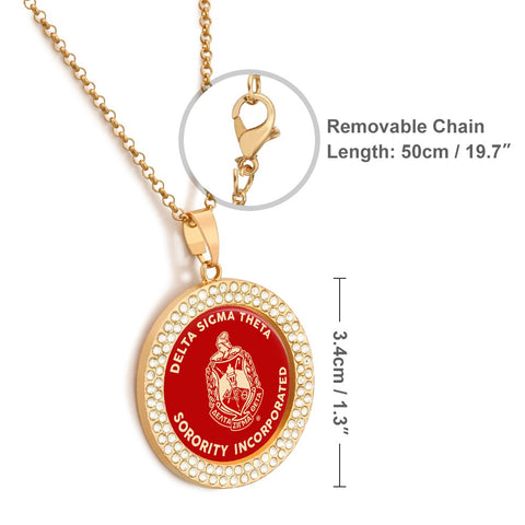 Image of Delta Sigma Theta Diamond Necklace