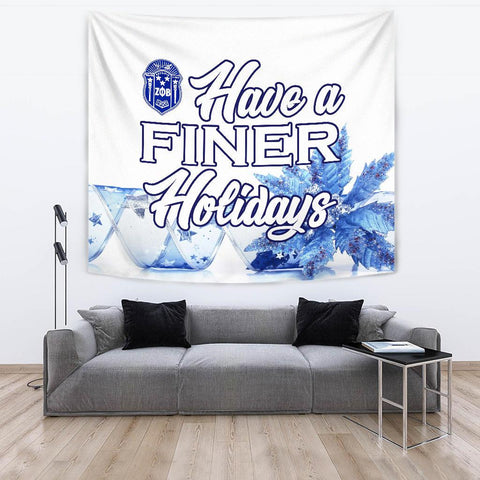 Image of Zeta Phi Beta Christmas Holidays Tapestry